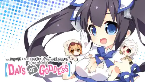 Cover of Is It Wrong to Try to Pick Up Girls in a Dungeon? Four-Panel Comic: Days of Goddess